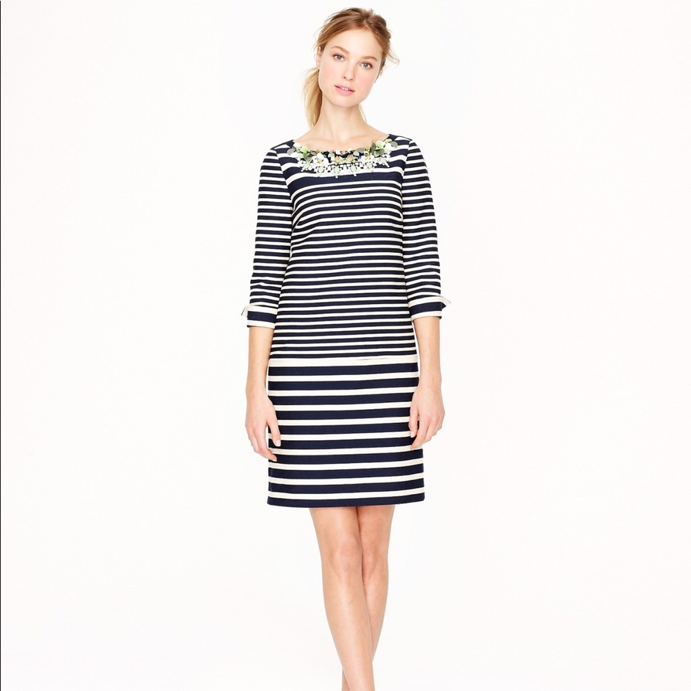 J. Crew Collection Striped Paillette Dress
